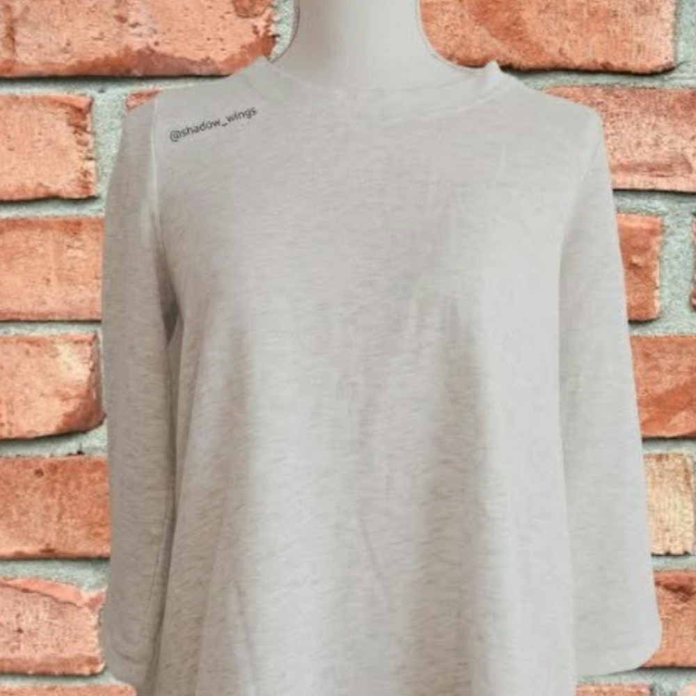 Hem & Thread Lace Up Back Sweatshirt - Size Medium Heather Gray Sweatshirt - Picture 3 of 10